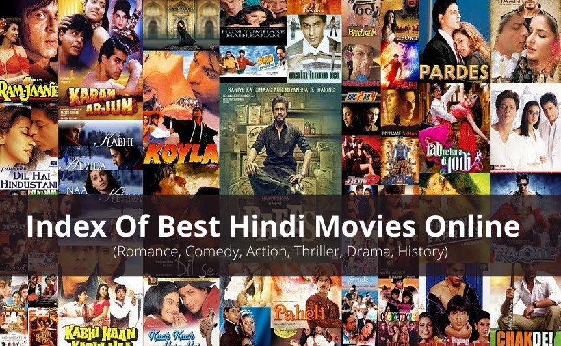 Index of Hindi Movies (Action, Romance, Comedy, Drama, Crime, History to Watch in 2020)